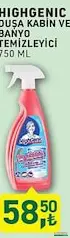 HİGHGENİC DUŞAKABİN VE BANYO TEMİZLEYİCİ 750 ML HİGHGENİC DUŞAKABİN VE BANYO TEMİZLEYİCİ 750 ML